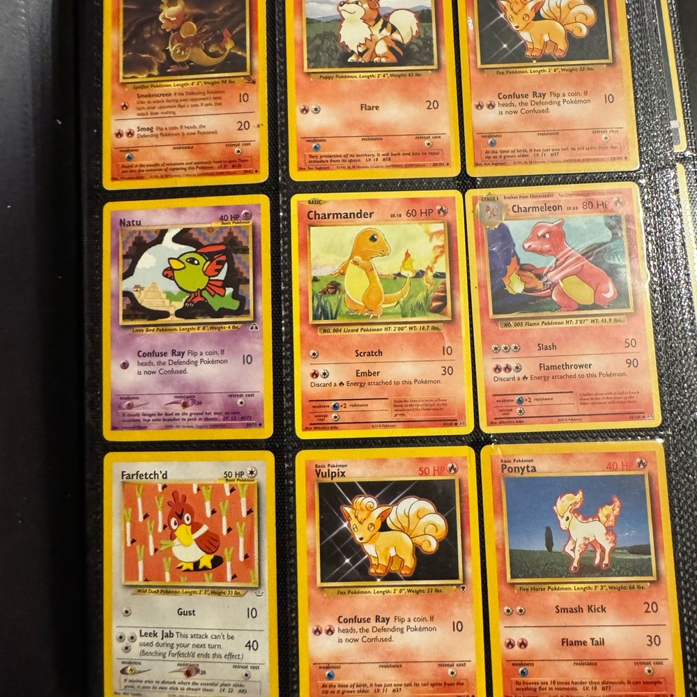 Pokemon Card Collection - Red and Yellow